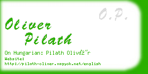 oliver pilath business card